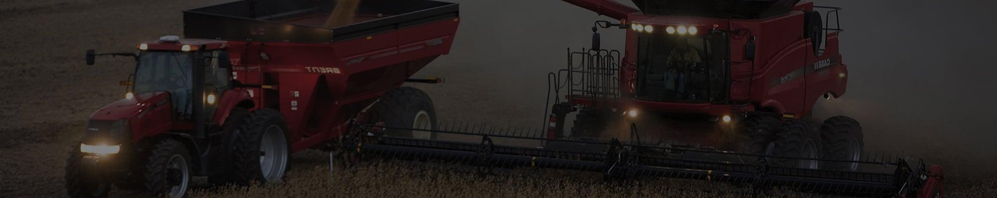 Case Combine During Harvest